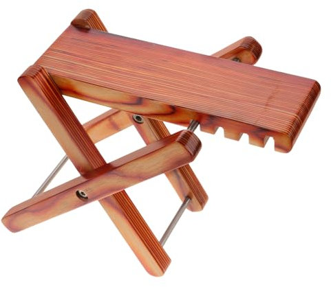 ibasenice Verstellbare Gitarrenfußstütze Aus Bambus Stufige Höhenanpassung Rutschfester Fußhocker Für Klassische Und Akustische Gitarren Langlebig Und Tragbar