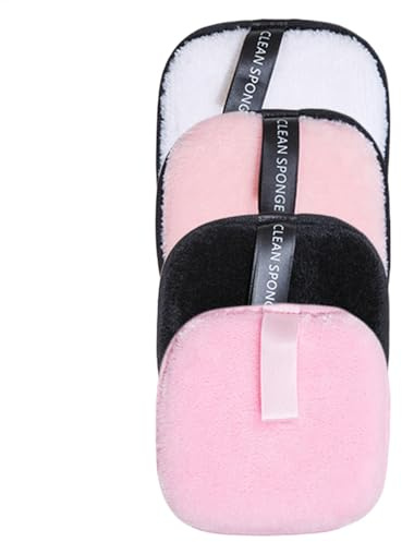 Almohadillas desmaquillantes – Almohadillas de algodón reutilizables | Almohadillas de algodón lavables para limpieza facial | Almohadillas ecológicas lavables para todo tipo de piel, 4 toallitas para