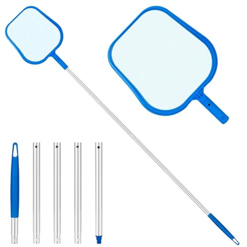 TOSUTO Épuisettes de Surface pour Piscine,160CM Épuisette Piscine Telescopique,Épuisette de Fond de Piscine,Filet de Piscine Maille Fine pour Nettoyer la Piscine,Spa,Source Chaude,Fontaine,Étang