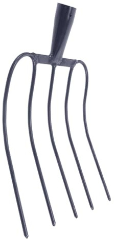 HEMOTON Horca De Mano Resistente para Estiércol Agrícola Herramienta Versátil De Púas Sólidas para Limpiar Estiércol De Vaca y Jardinería Áreas Tradicionales