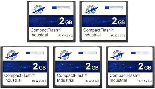 Dogfish Compact Flash Karte 2GB 5PACK Hochleistungsfähige Industrie CF Speicherkarte mit SLC NAND Flash für Industriecomputer, CNC Maschinen, alte Kameras