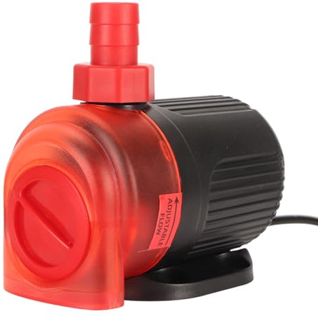 Naroote Bomba de Servicio, Flujo de Agua Submarino de Agua Ajustable con bajo Ruido con Alta Aspiración de 0.2 Pulgadas Alta Seguridad para el Tanque de (EU enchufe 220V)