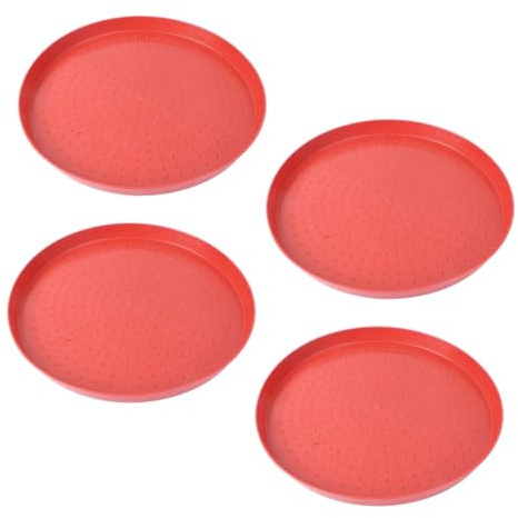 TOYZFRIENDY 4pcs Small Plastic Poultry Feeding Trays with Non-slip Bottom Portable Chicken Duck Goose Feed Containers for Chicks and Quail Lightweight and Easy to Transport