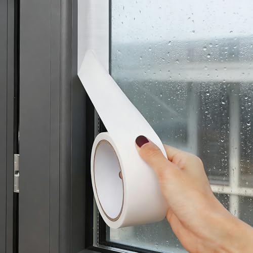 Jinsion Fensterdichtband Selbstklebend, Weiß, 50 mm x 30 m