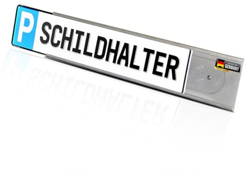 reinkedesign Parkschild-Halterung aus V2A Edelstahl für Wandbefestigung | Einfache Montage | Witterungsbeständig | Wandschonend | Made in Germany | Inkl. Montagezubehör