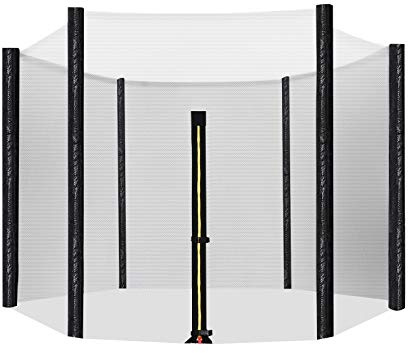 SONGMICS Filet de Remplacement pour Trampoline Rond de Ø 244 cm, Filet de Sécurité pour 6 Poteaux Droits, Filet Rond, Noir STN8FT