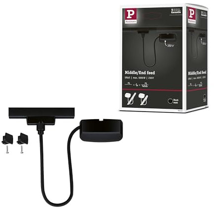 Paulmann 96916 URail cable infeed 1m max. 1000W black matt rail system