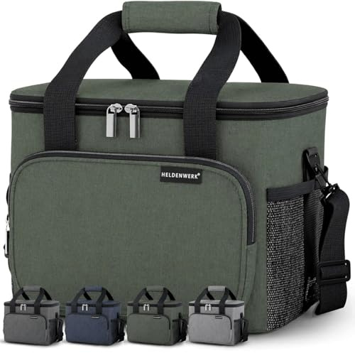 Heldenwerk Borsa termica pieghevole di grandi dimensioni isolata a prova perdite e impermeabile per il pranzo da picnic la colazione