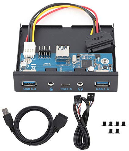 Beufee Pannello Frontale dell'unità Floppy Disk, Pannello Frontale USB Lettore di Dischi Floppy USB C Pannello Frontale Pannello Frontale del PC unità Floppy USB Hub USB Interno