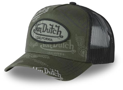 Von Dutch Cappello Uomo e Donna, Trucker Cafe, Kaki C01