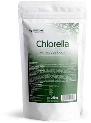 Chlorella 1000 Tabletten - 250g Doypack - Grüne Tabletten zur Körperreinigung - Vegan, laktose- & glutenfrei, ohne Zusätze - Auslaufsichere Verpackung mit Reißverschluss - INSPORT Nutrition