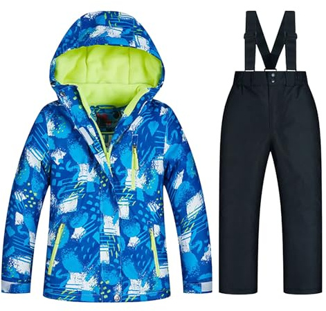 Tuta Bambino E Ragazzo Completo Da Neve Tuta Da Sci Per Bambino E Ragazzo Unisex Trekking Set Tuta Sci Da Bambina Apertura Con Cerniera Tutine Impermeabile Bimba Tuta Da Neve Set Da Sci Per Bambini