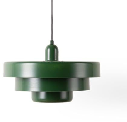 Lámpara Colgante “MACARRON” Estilo Bauhaus. Pantalla de metal 3 capas, Altura ajustable. Casquillo E27 - Lámpara de techo Moderna para Sala, Comedor, Dormitorio, Restaurantes y Hoteles