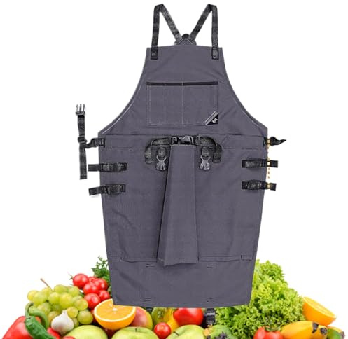 Genérico Delantal de Jardín con Bolsillos,Delantal Para Mujeres Y Hombres De Jardinería | Accesorios Unisex Para Trabajo Cocina Parrilla Recolección Jardín Día De La Madre