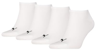 PUMA 4 Pairs Sneaker Socks White 2.5-5 (35/38)