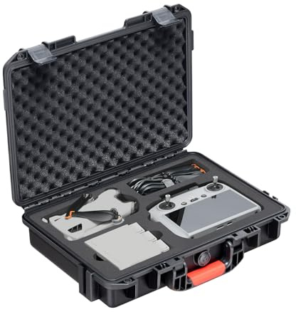 Hard Case for DJI Mini 4 Pro - Waterproof Travel Box for DJI Mini 3/3 Pro | Hard Shell Carrying Storage with Custom Foam for DJI Mini 3 Fly More Combo, RC2/RC/RC-N2/N1, Batteries Accesories (Case Only)