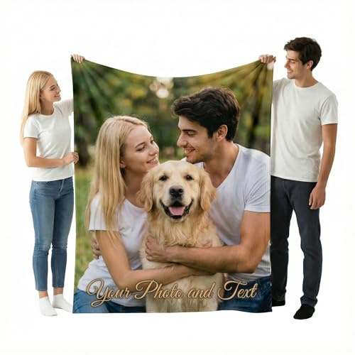 Cimpress Manta Personalizada con Foto, Mantas Personalizadas de Forro Polar Suave, Lavable con Imagen, Disponible en Formato Horizontal o Vertical y Varias Medidas (203x152 cm, Vertical)