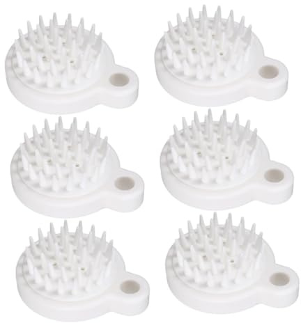 Hohopeti 6 Pièces Brosse de Massage du Chevelu avec Peigne Intégrée Brosse Antipelliculaire pour Nettoyage Profondeur