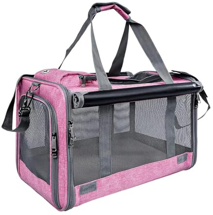 Transportín para Gatos Hasta 9 kg Bolsa de Viaje Transpirable y Portátil