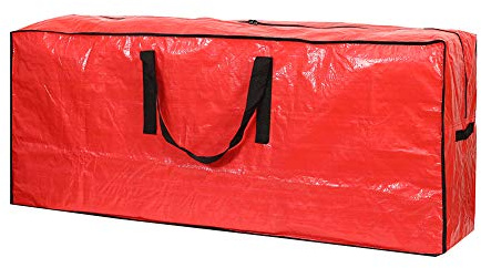 Sattiyrch Christmas Tree Storage Bag - Fits Up to 7.5 ft Holiday Xmas Disassembled Trees with Durable Reinforced Handles & Dual Zipper - Waterproof Material Protects from Dust,Moisture(Red)