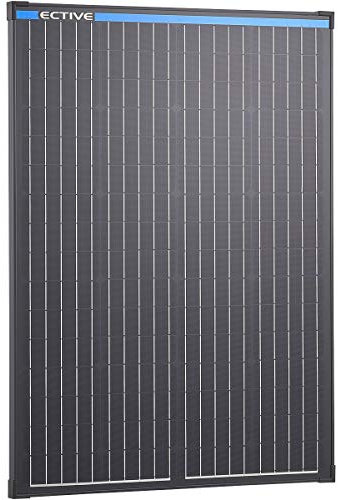 ECTIVE Solarpanel MSP 120s Black - 120W, 3,32A, 72 Zellen, für 12V 24V Batterieladeregler - Monokristallines Solarmodul, Camping Garten Solaranlage für Powerstation, Solargenerator, Solarladegerät