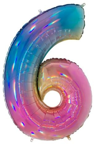 GRABO F816RH-P folieballong, färgglad holografisk, 102 cm/40 tum