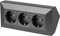 Regleta de 3 enchufes (230 V, 16 A, 3600 W) - color antracita
