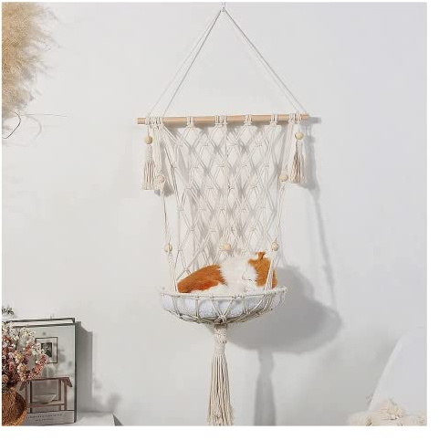 SSDHUA Hamac fait à la main pour chat et chien - Balançoire à suspendre - Design nid de chat - Décoration d'intérieur élégante - Décoration d'intérieur - Maison pour chat - Personnalité - Hamac E