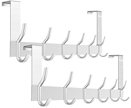 Anjuer 6-Haken Türhaken, 20kg maximales Tragegewicht, Türhaken