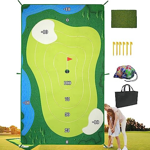 Royale Casual Golf-Spielset, Golf-Schlagmatten, Chipping-Golfspielmatte mit Golfbällen, Golf-Putting-Trainingsspielmatte, Golf-Trainingshilfe-Ausrüstung für Erwachsene, Kinder, drinnen und draußen