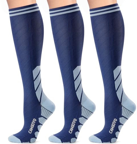 3 Paar Kompressionsstrümpfe Herren Damen, Stützstrümpfe, Compression Socks, Kompressionssocken, Thrombosestrümpfe für Erholung, Laufen, Reise, Flug, Shifahren, Alltag