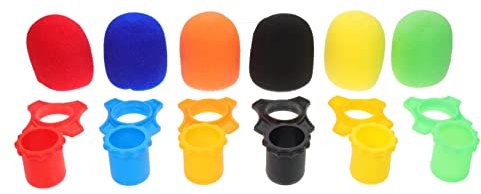 TOGEVAL 1Set Microphone Accessories Sponge Covers Anti-roll Silicone Rings Bottom Rod Sleeve Holders Mic Protection Set