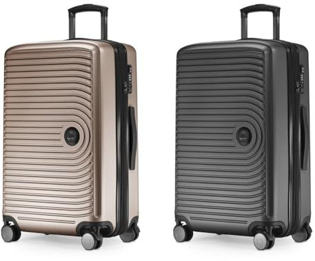 Hauptstadtkoffer Mitte - Mittelgroßer Hartschalenkoffer & Mitte - Mittelgroßer Hartschalenkoffer, TSA, 4 Rollen, Check-In Gepäck mit 8 cm Volumenerweiterung, 68 cm, 88 L, Graphite