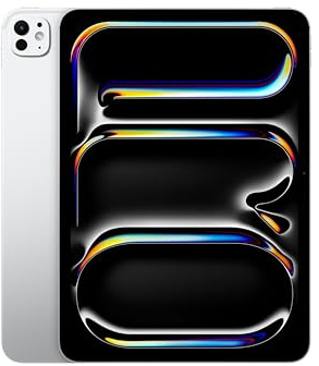 Apple iPad Pro 11'': Chip M4 Progettato per Apple Intelligence, display Ultra Retina XDR, 512GB, fotocamera frontale e posteriore da 12MP, Wi-Fi 6E, un giorno intero di batteria – Argento