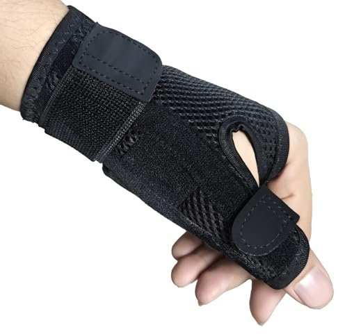 YYAQZD Daumenbandage Rechts und Links,Ergonomische Atmungsaktive und Weiche Daumenschiene,Daumenorthese bei Arthrose,Sehnenscheidenentzündung, Schnappdaumen,Damen und Herren