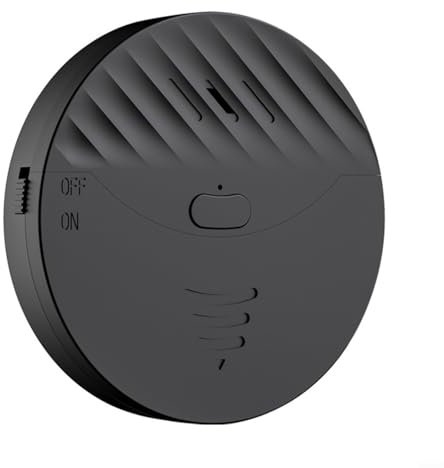 Advokingtap Détecteur de bris de verre intelligent avec détection de vibrations pour Tuya WiFi, 130 dB de sécurité pour la protection de la maison (noir)