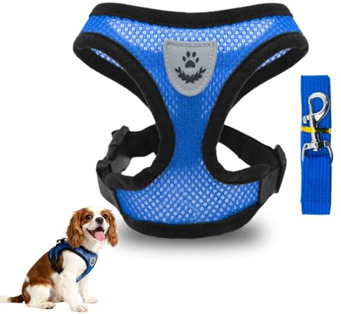 1 X Dog Harnesses, Breathable Nylon Dog Harness with Anti-Pull Technology & Adjustable Fit for Small Dogs, Puppy Harness for 12 Weeks Old