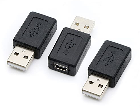 rgzhihuifz 3 Pack USB 2.0 A Male to USB B Mini 5 Pin Female Adapter Converter