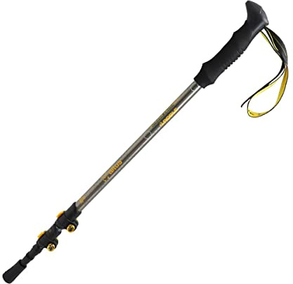 Roble | Bastones telescópicos | Bastones de Trekking | 3 tramos Regulables | Par Bastones | Punta de Widia | Aluminio | Platino | Adulto | Unisex |para Hombre y Mujer