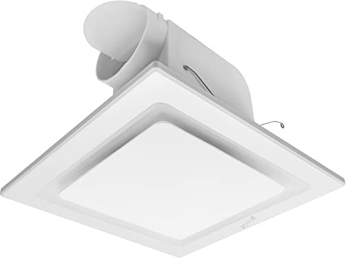 POWERENG Bathroom Fan Ceiling Mount Exhaust Ventilation,141 CFM 0.7 Sones,4 Inches Duct,White,Very Quiet Ventilation and Exhaust Fan