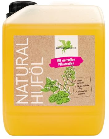 Bense & Eicke Natural Huföl 2,5L, rein natürliches Hufpflegeöl mit Avocadoöl und Oreganoöl, pflegt Hufhorn, erhält Elastizität und fördert Hornstabilität