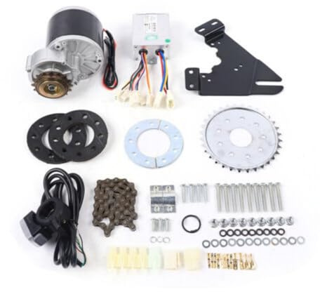Konfiur 350W 24V Elektrofahrrad Umrüstsatz, E-Bike Hinterrad/Vorderrad Umbausatz Kit Fahrrad Motor Ebike Nachrüstsatz Ebike Conversion Kit, Antriebsset Mountainbike