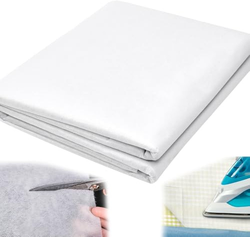 Byfoyif Entoilage Thermocollant Couture 1m x 5m, Tissus Thermocollant Couture Blanc, Entoilage Thermofusible en Tissu, Thermocollant Tissus Fer à Repasser, pour Artisanat Matelassage Vêtement DIY