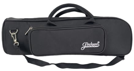 WUQIMUSC Bolsa para trompeta, duradera y ligera, tela Oxford 1200D con cómoda correa para el hombro y asa de agarre de cuero, fácil de llevar, 0,71 kg (negro)