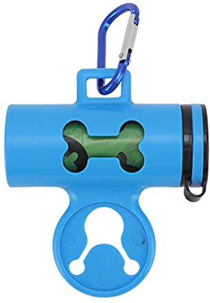 Greensen Porta Sacchetti per Feci di Cane, Contenitore per Sacchetti di Rifiuti con Moschettone Metallico e Chiusura a Gancio e per Accessori da (Scatola della spazzatura e 1 rotolo di sacco della)