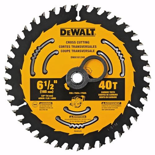 DEWALT Circular Saw Blade, 6 1/2 Inch, 40 Tooth, Framing (DWA161240)