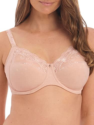 Fantasie Women's Jocelyn Underwire Full Cup Side Support Bra Coverage, Sheer, Natural Beige, 40/DD