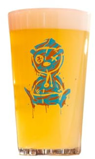 Tiny Rebel Vaso de cerveza de pinta nucleado (1 vaso)
