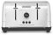Morphy Richards Venture Brushed 4 Slice Toaster - Brushed Stainless Steel - Defrost Setting - High Lift Feature - 240130