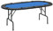 vidaXL Pokertisch, Spieltisch mit Getränkehaltern, Klappbarer Poker Tisch in Casinoqualität, Casino Kartenspiel Tisch für 10 Spieler, Blau, 207x106x76 cm